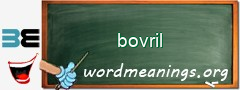 WordMeaning blackboard for bovril